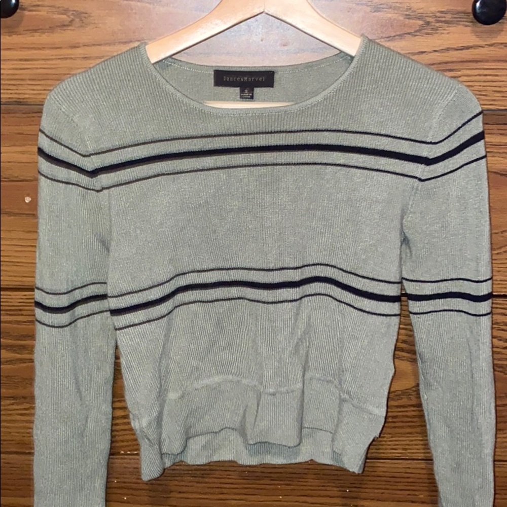 Green Striped Long Sleeve